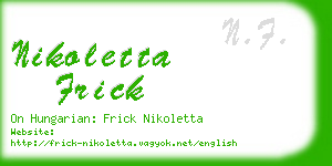 nikoletta frick business card